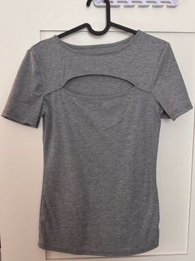 Grey front cutout blouse size SMALL